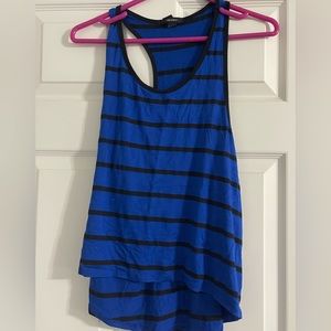 Forever 21 razorback blue and black tank size m